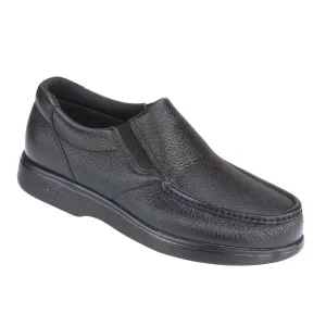 Men's Side Gore Slip On Loafer Black Arch Support Shoes For Flat Feet