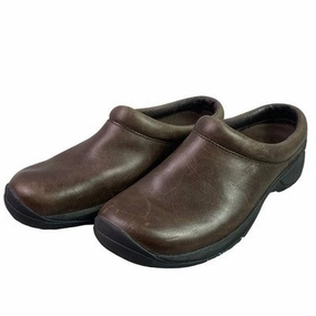 Merrell Clogs Women 6 Brown Leather Mules Shoes Slip On Comfort Everyday Casual Shoes Wear With Chinos