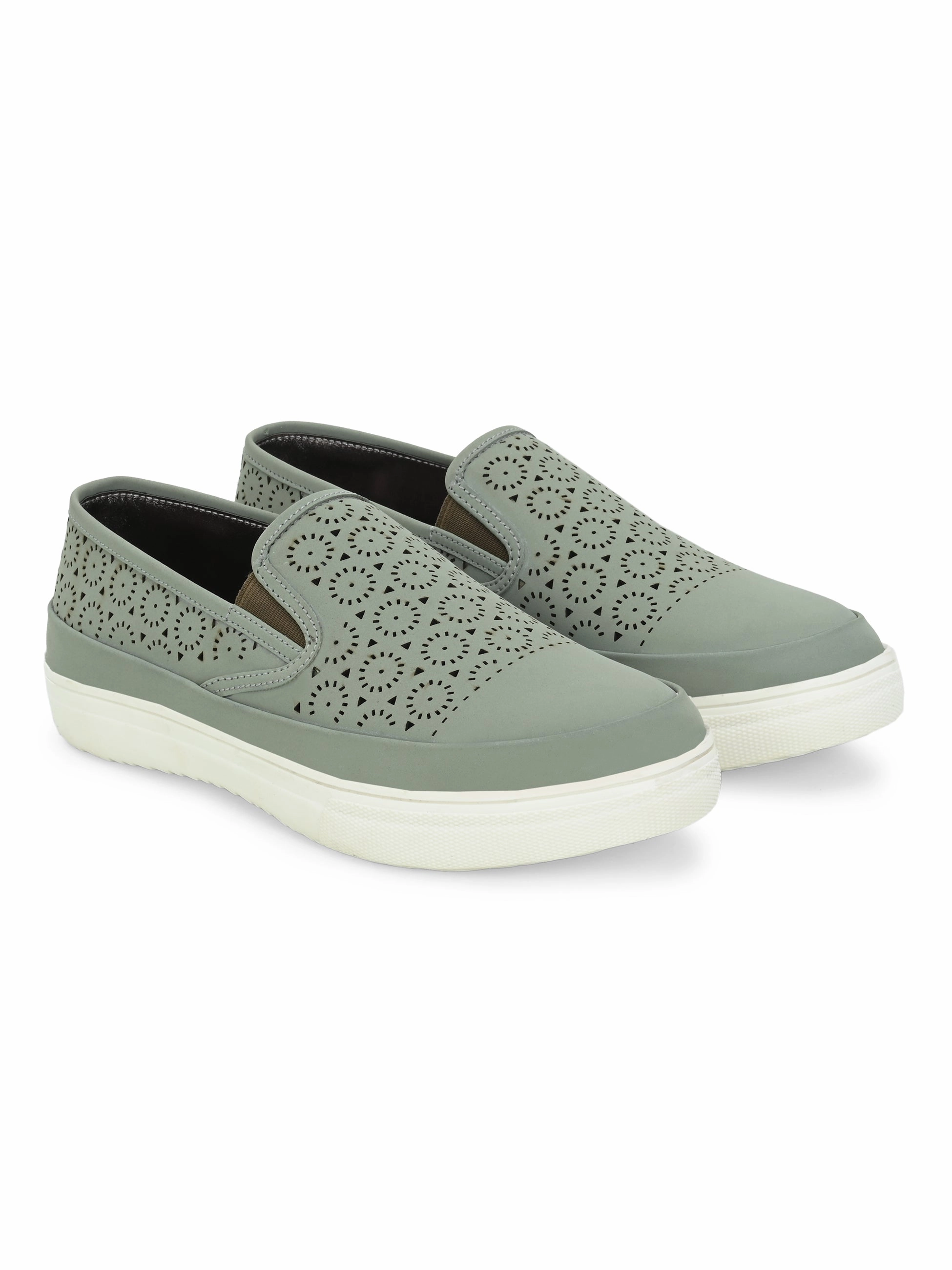 Celia Women Sage Green Slip-Ons Soccer Casual Shoes
