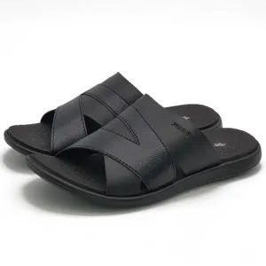 Contrast Cross Band Slide Sandals Winter Sandals