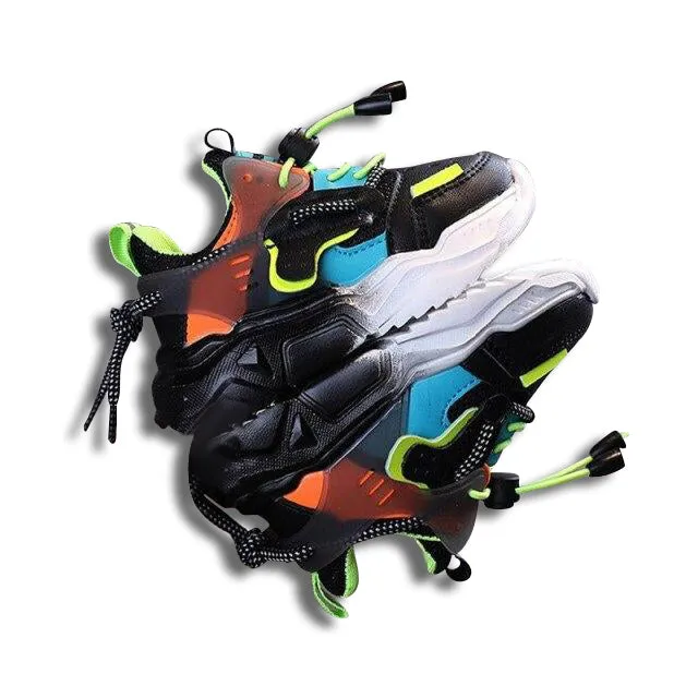 Hiking Shoes Guide| MOF Kids shoes new children shoes girls boys casual shoes fashion colorblock breathable soft leather non-slip sneakers for kids