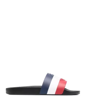 Moncler signature-stripe pool slides Sandals At Nordstrom