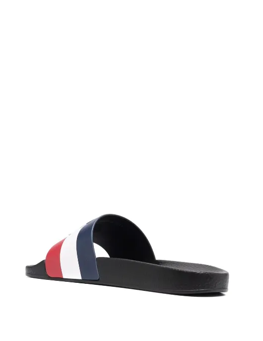 Sandals Nearby Moncler signature-stripe pool slides