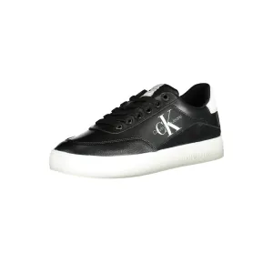 Indoor Court Sneakers Calvin Klein Black Leather Women Sneaker