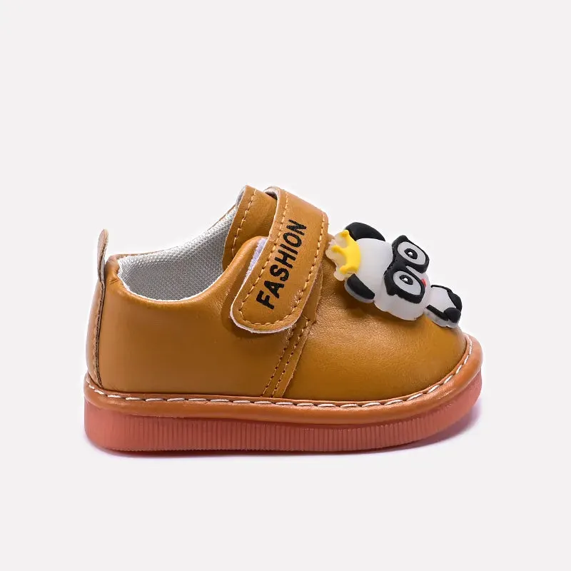 Mustard Boy Velcro Sneakers 0640080 Flat Shoes With Heel Support