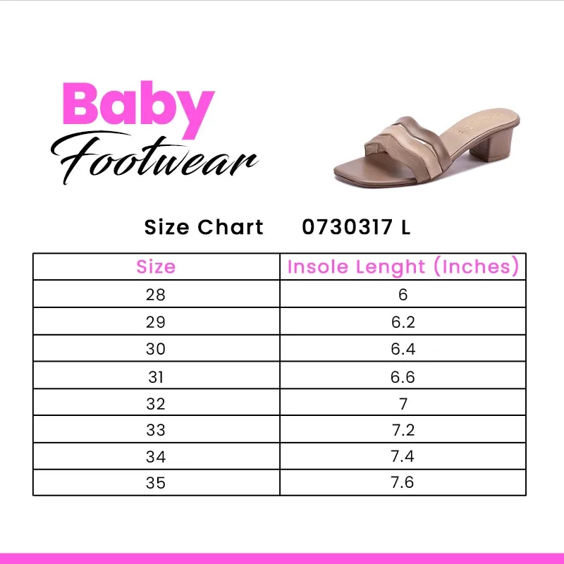 Mustard Casual Slippers For Girls 0730317 Flat Shoes With Bling