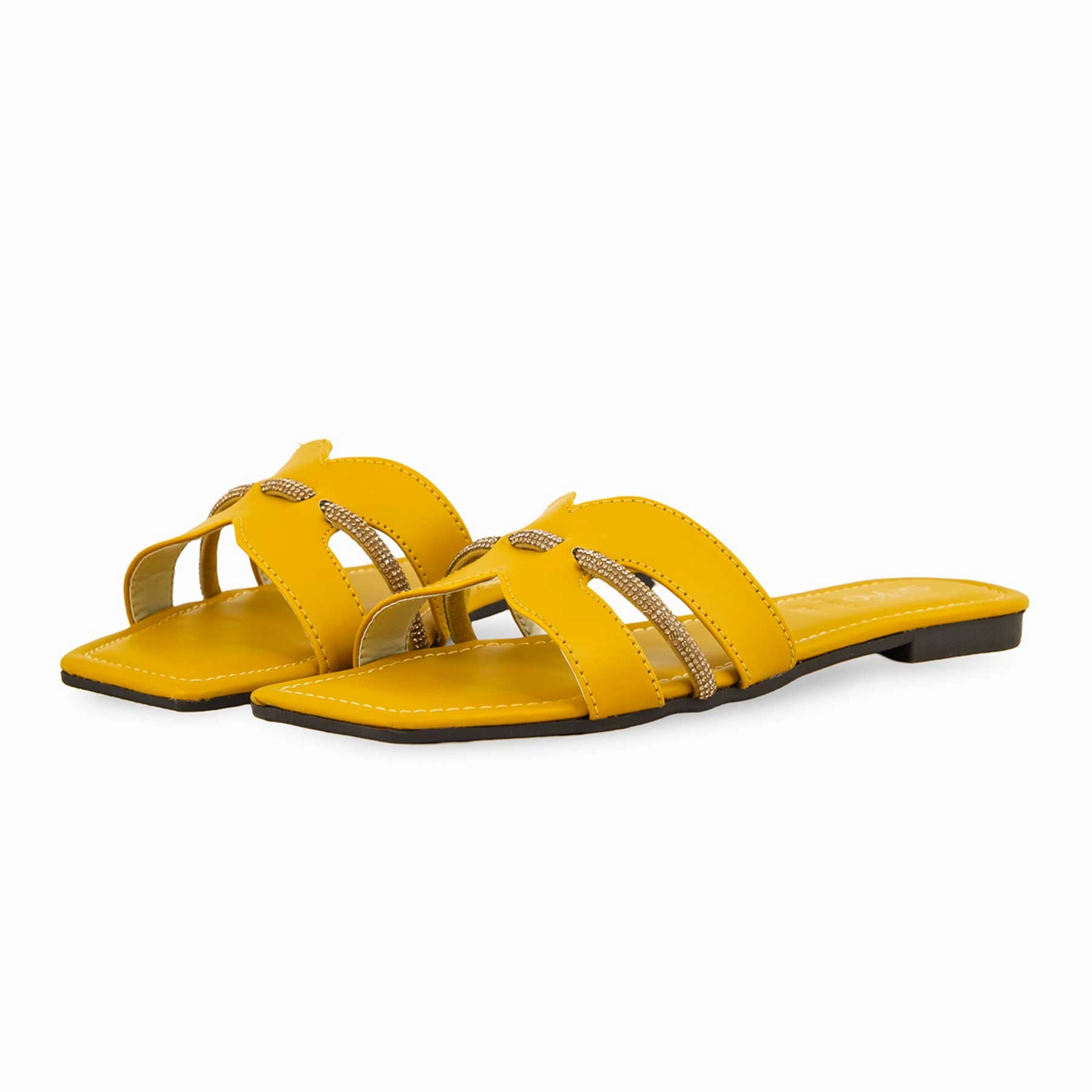 Casual Shoes To Wear With Jeans Mustard Casual Women Slipper CL1977