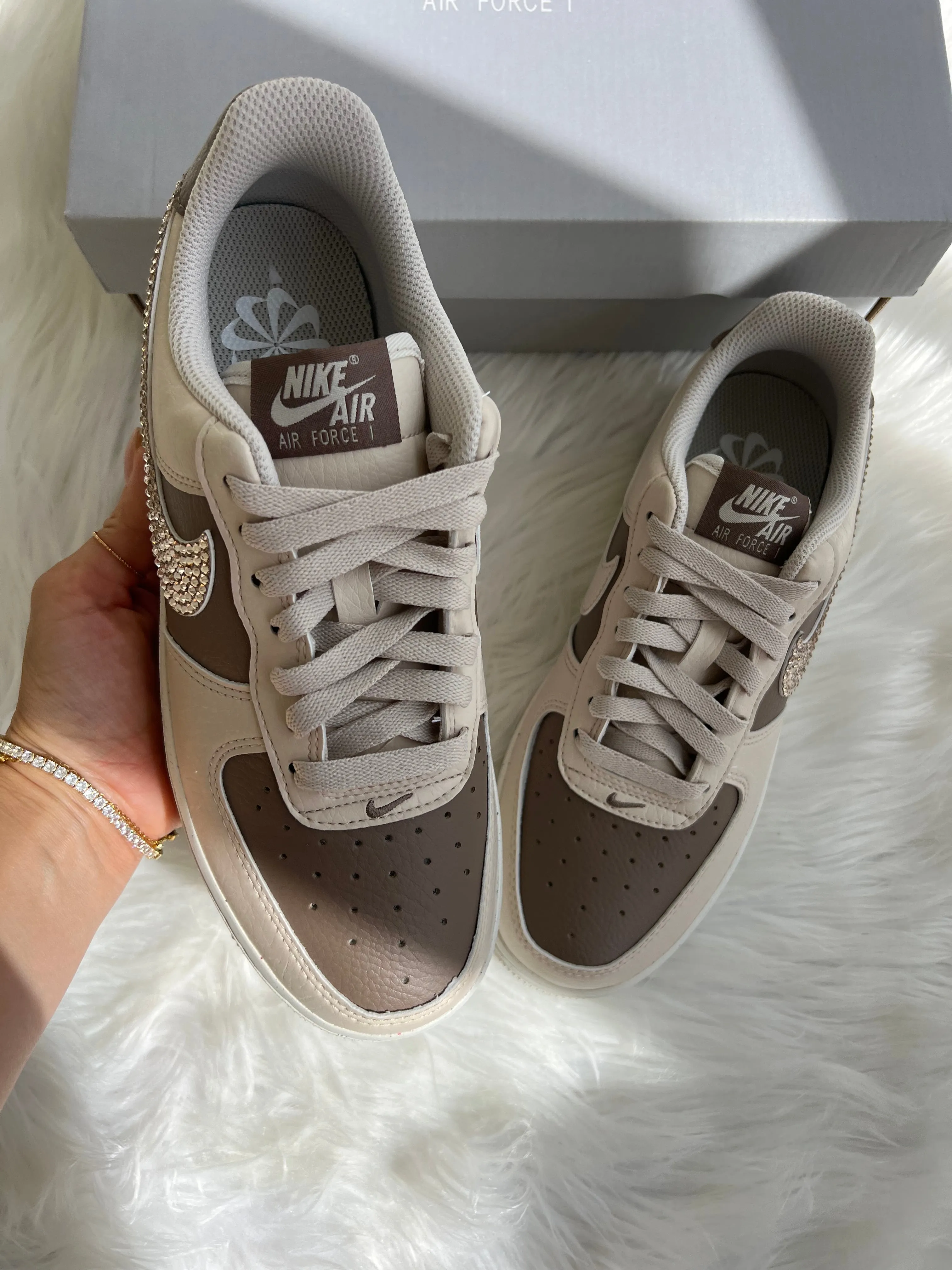Fortnite Adidas Shoes Neutral Cafe Swarovski Womens Nike Air Force One