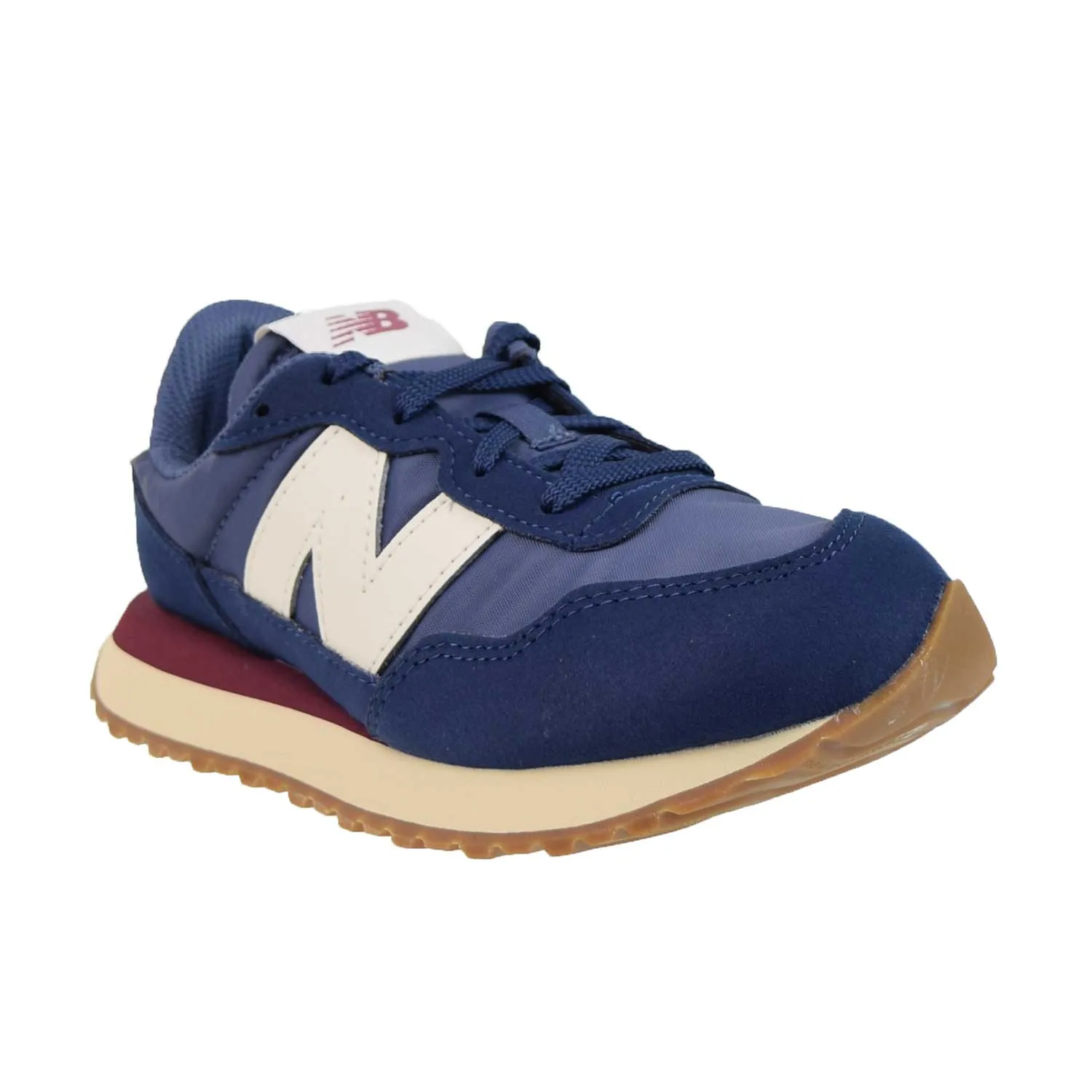 Mid Trail Running Shoes New Balance 237 Big Kids' Shoes Blue-Dark Red-Cream