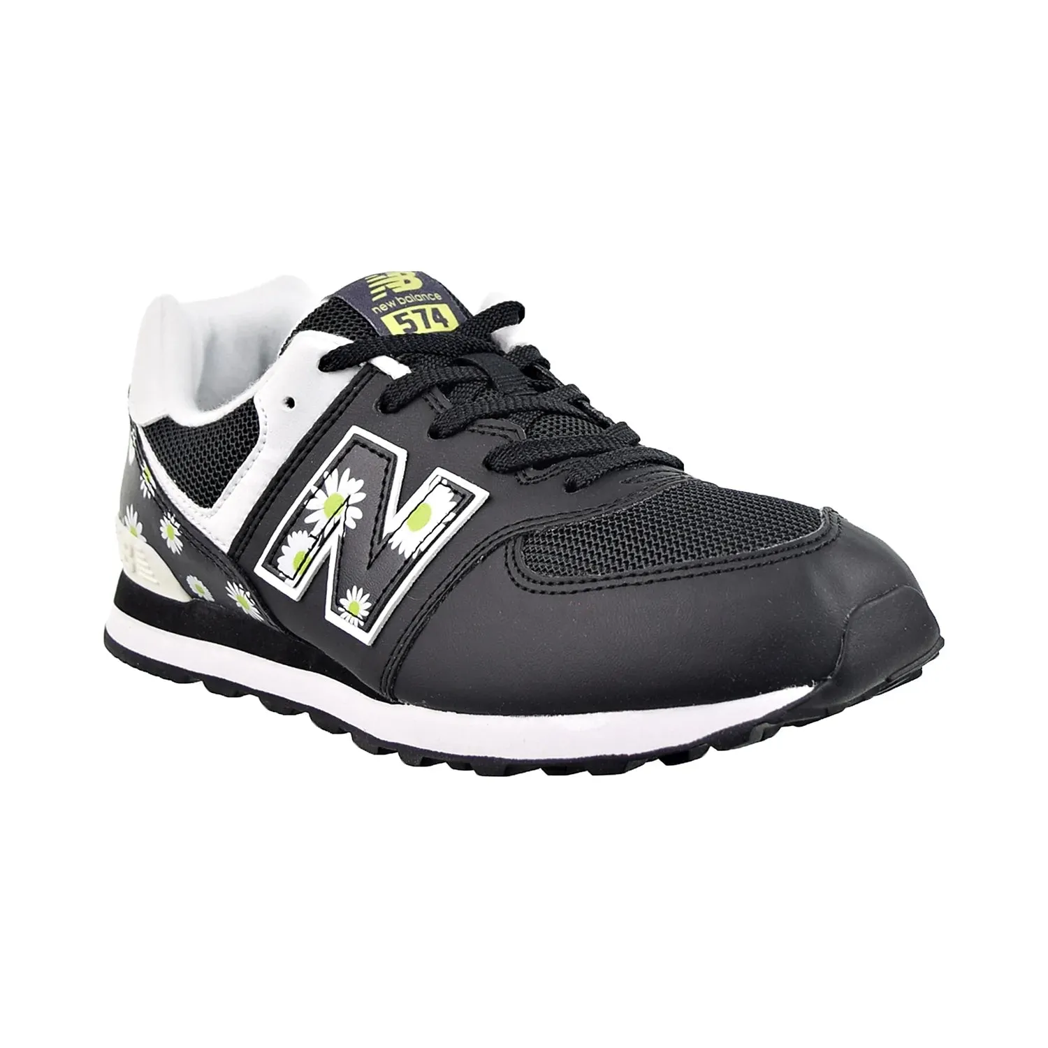 New Balance 574 Big Kids' Shoes Black-White Running Shoes Christmas