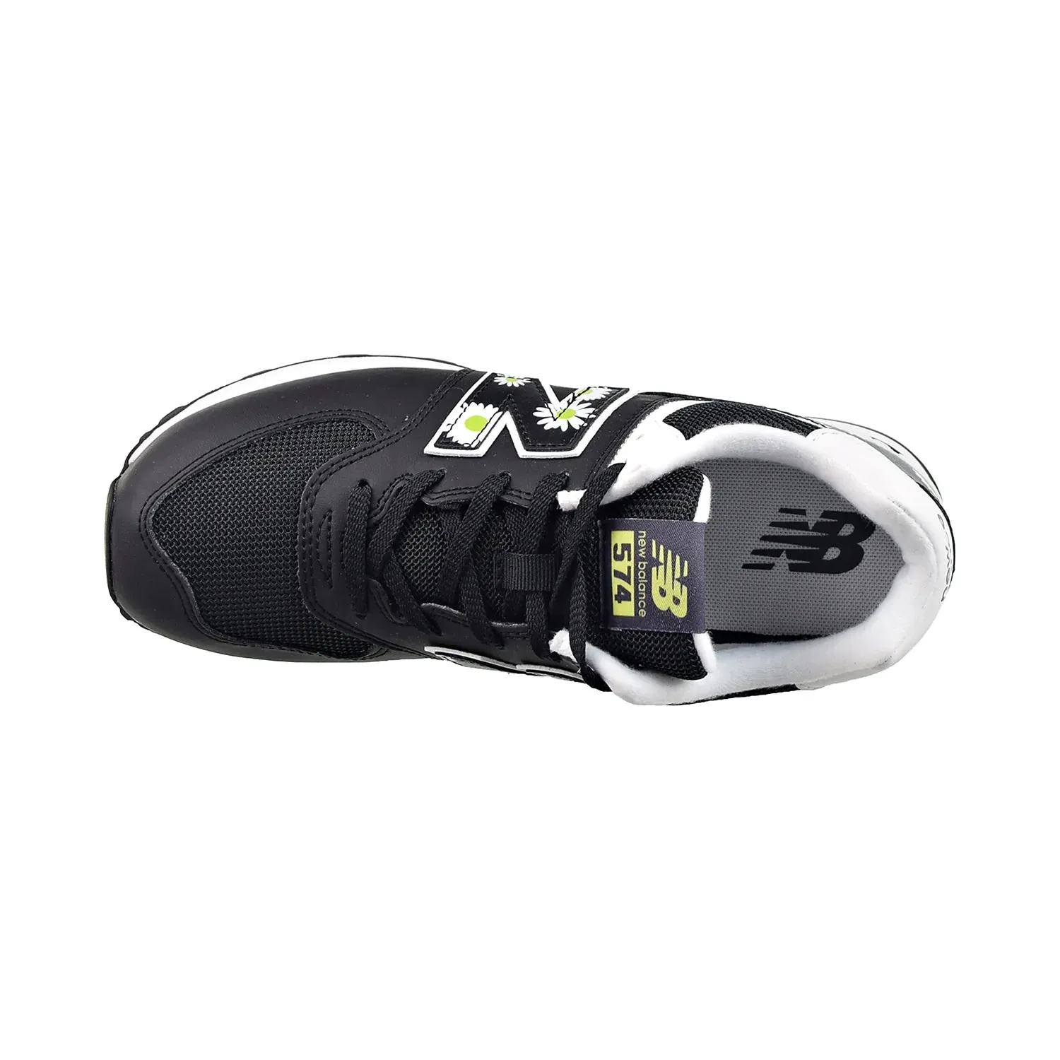 New Balance 574 Big Kids' Shoes Black-White Best Running Shoes For Comfort And Support