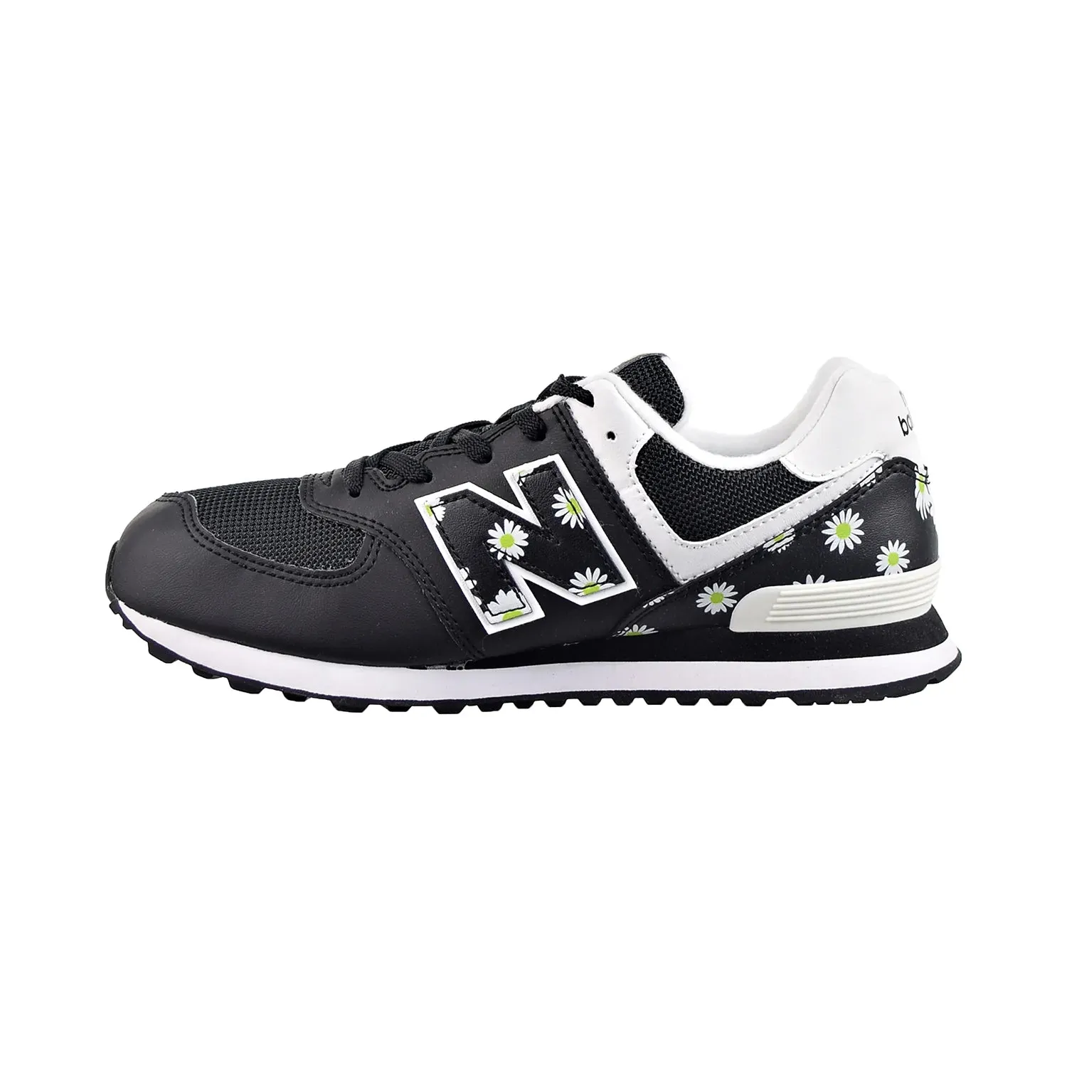 Best Beach Running Shoes New Balance 574 Big Kids' Shoes Black-White