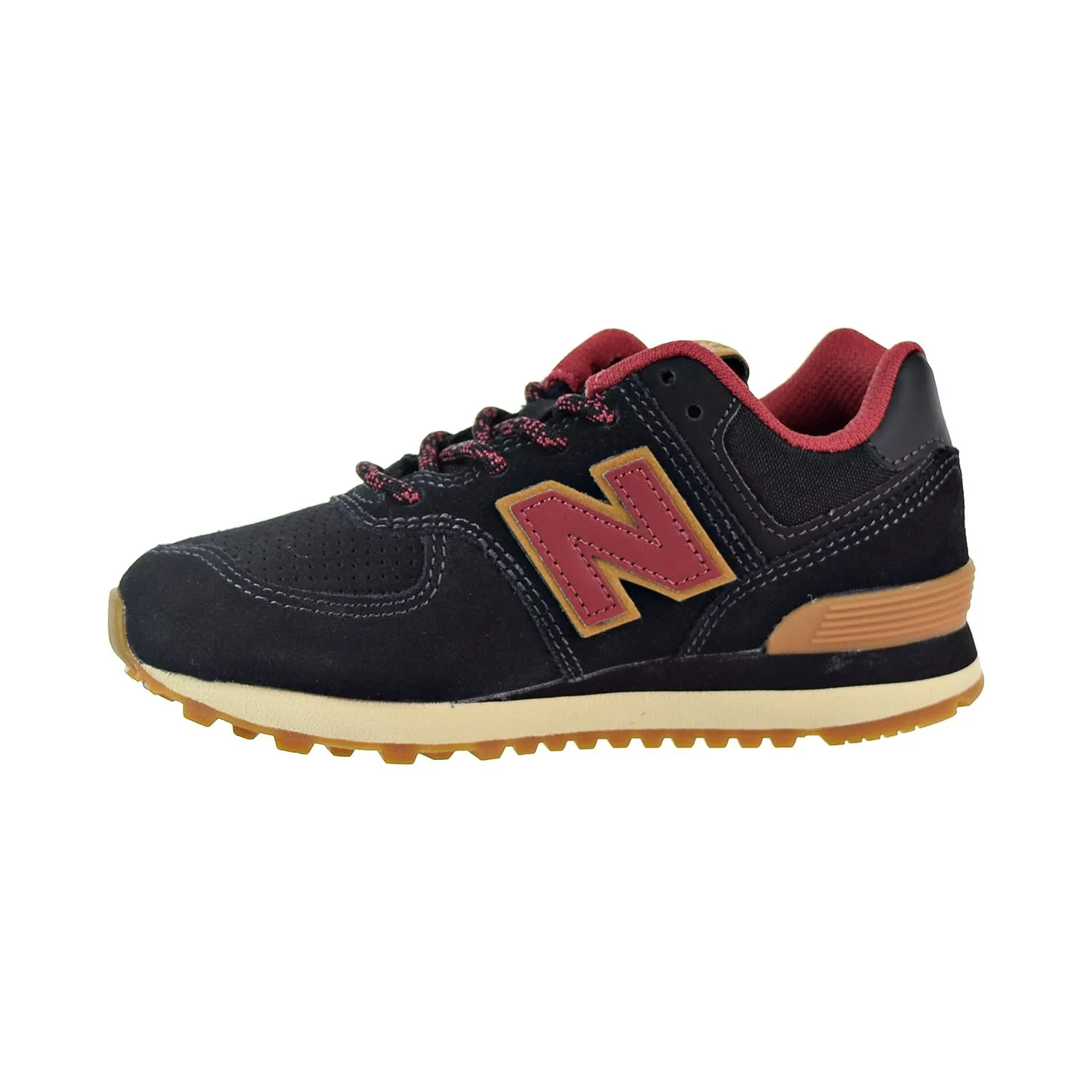 Best Running Shoes For Knees New Balance 574 Little Kids' Shoes Black/Earth Red