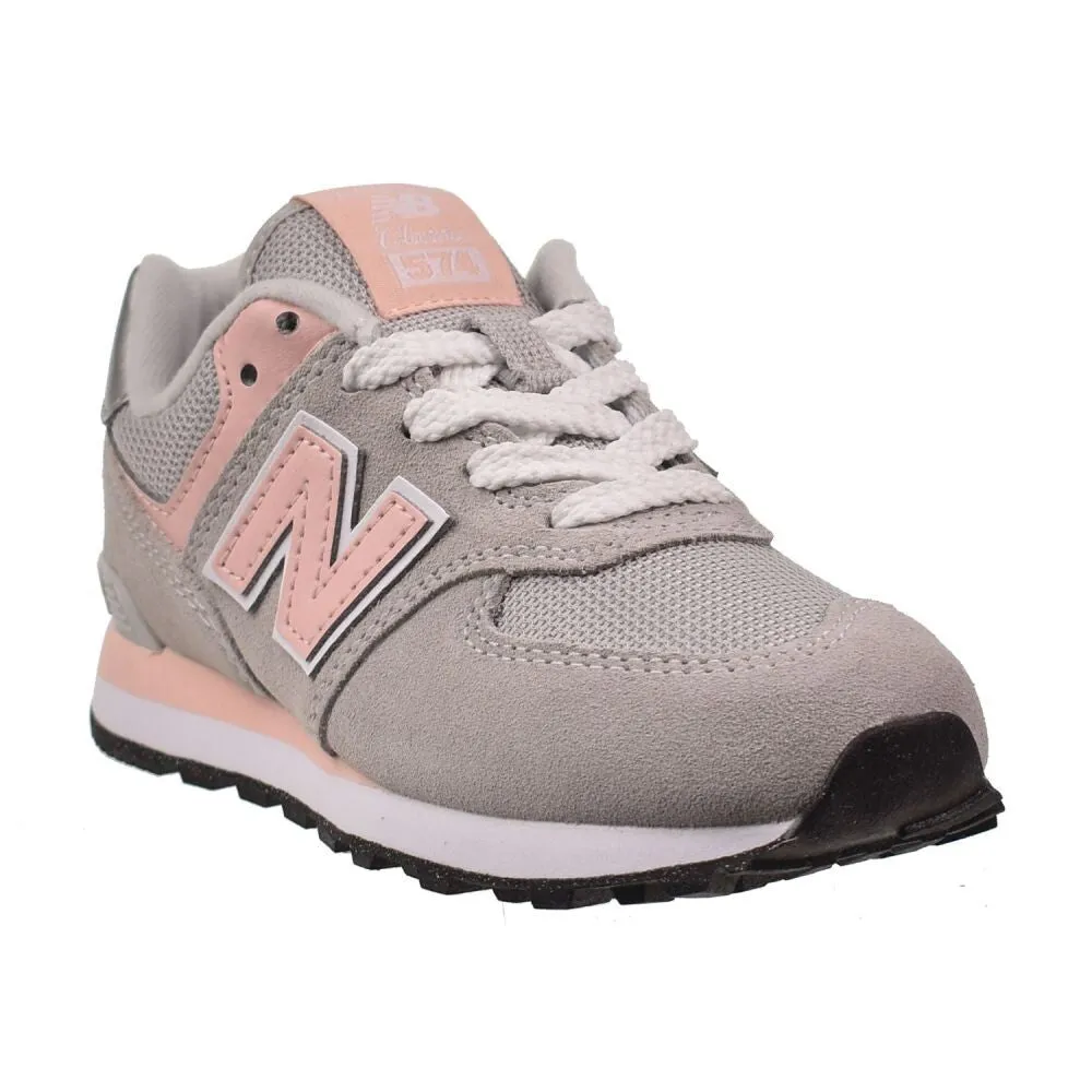 New Balance 574 Little Kids' Shoes GreyPink pc574-evk Good Winter Sneakers