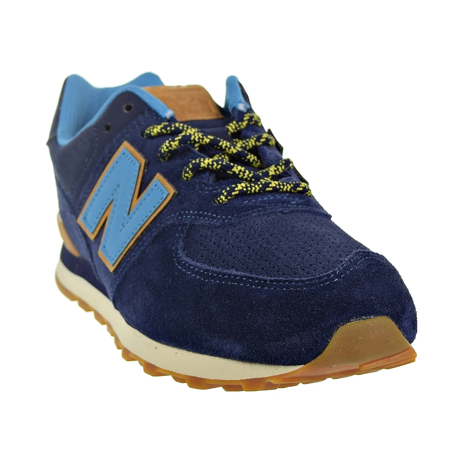 New Balance 574 Suede Big kids' Shoes Pigment/Cadet Huarache Run Shoes