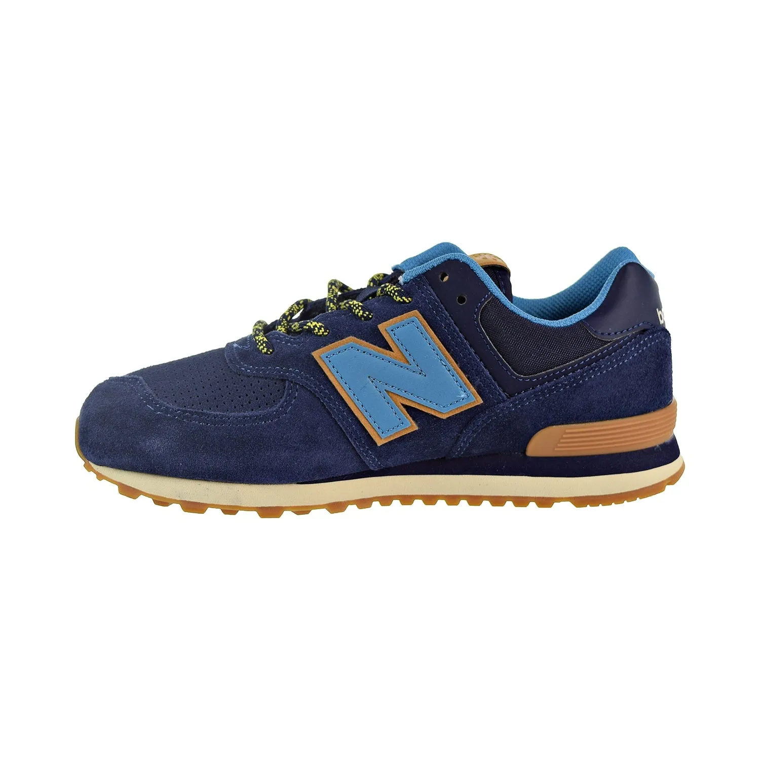New Balance 574 Suede Big kids' Shoes Pigment/Cadet Mach 5 Running Shoes