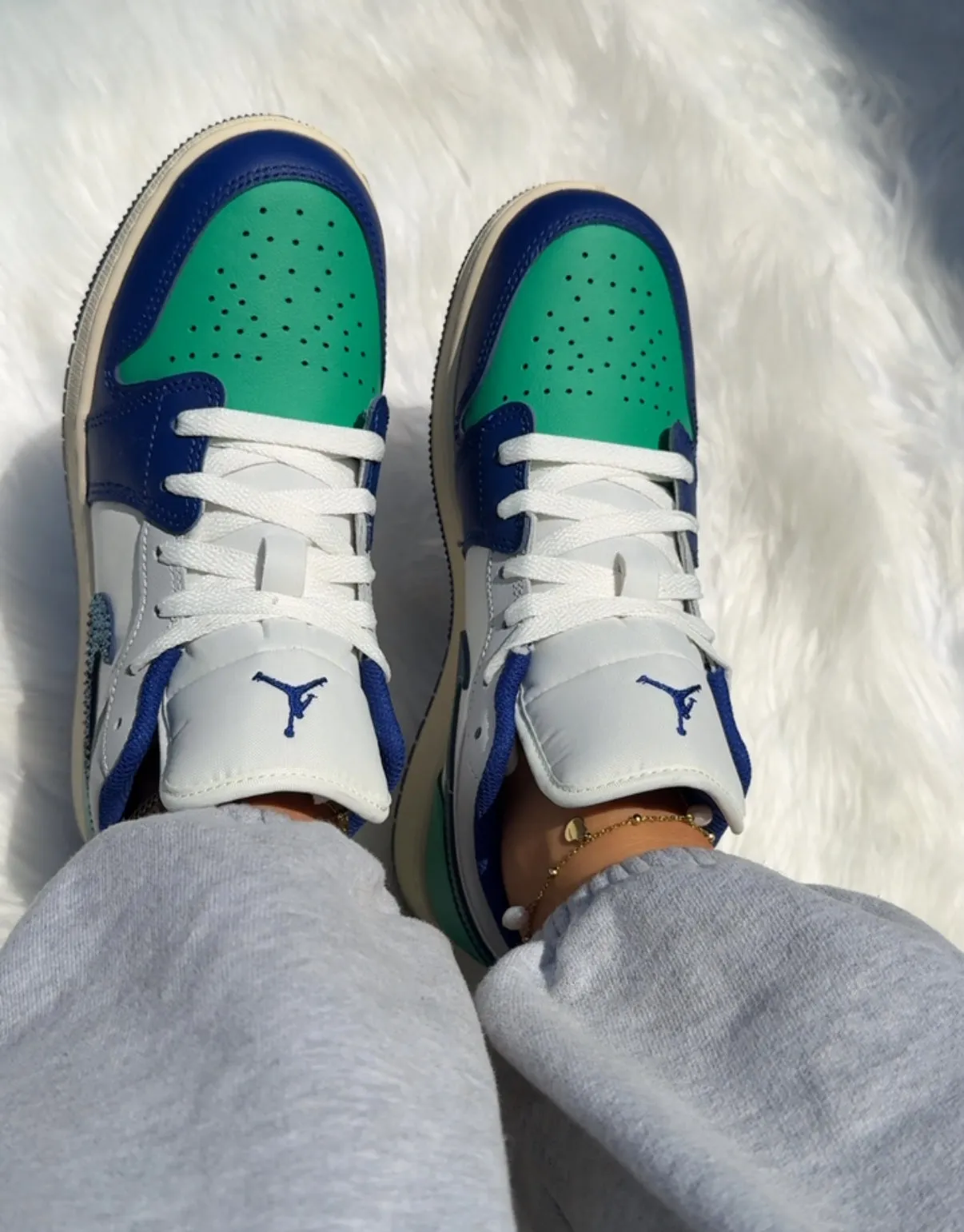 Adidas Vienna Shoes NEW Blue & Green Swarovski Womens Air Jordan 1 Low Shoes