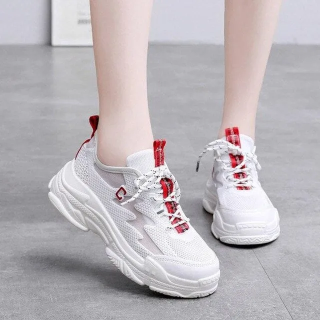 White Glitter Sneakers New Season Women Shoes