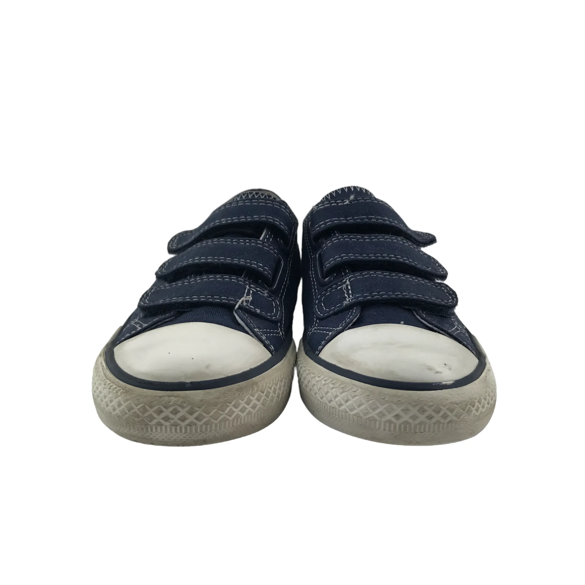 Next Trainers Shoe Size 13 Junior Blue Canvas with Straps Grand Court Sneakers