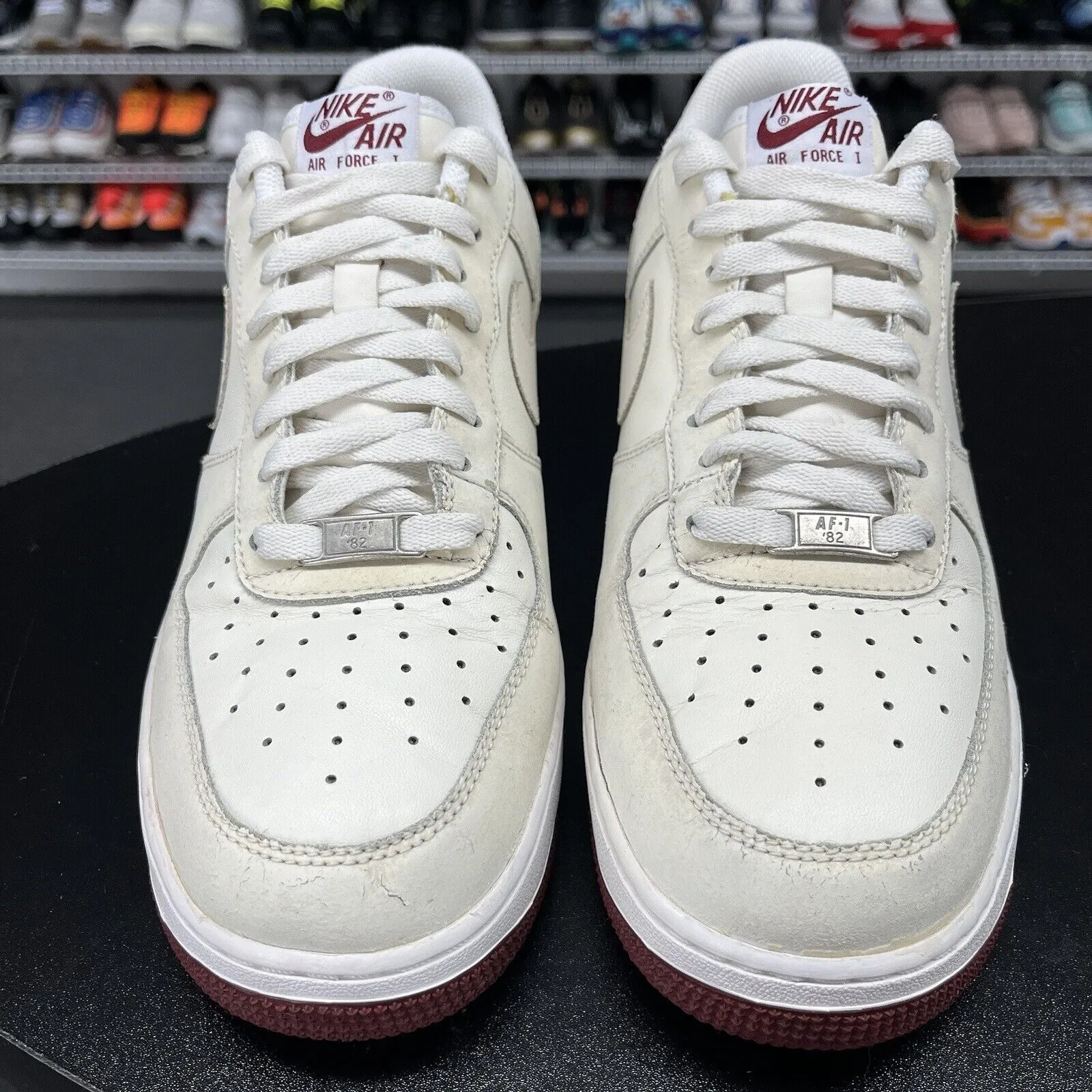 Asics Gel-game 9 Tennis Shoes Nike Air Force 1 '07 Sail Team Red 315122-918 Men's Size 10