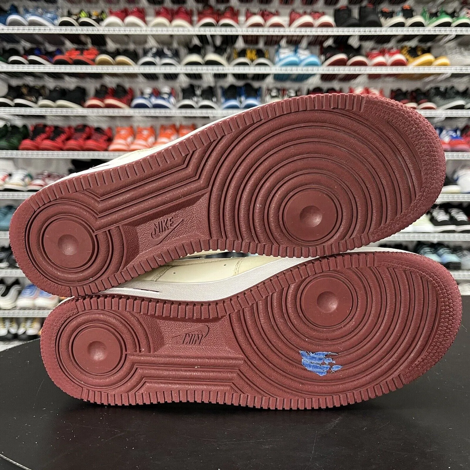 Shop Asics Shoes Nike Air Force 1 '07 Sail Team Red 315122-918 Men's Size 10