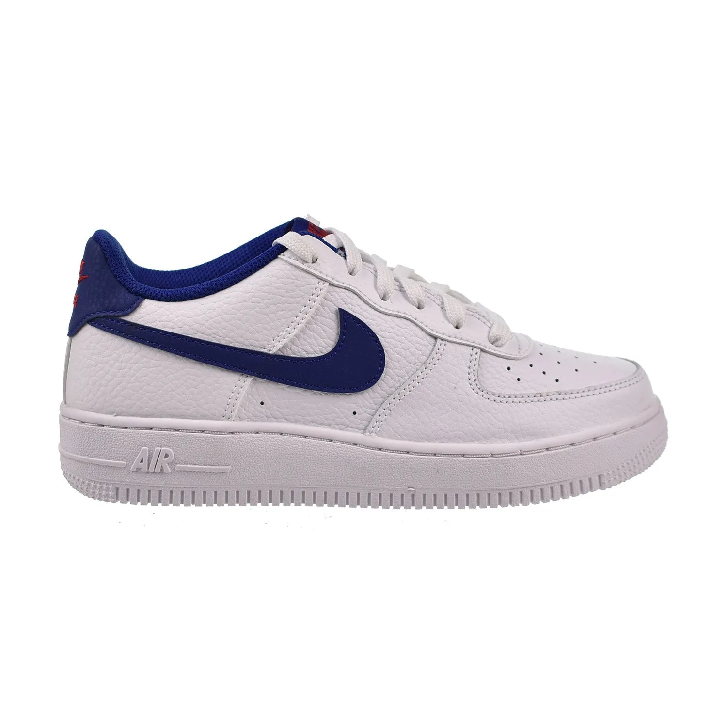 Nike Air Force 1 Low (GS) Big Kids' Shoes White-Deep Royal Blue Asics Tactic Shoes