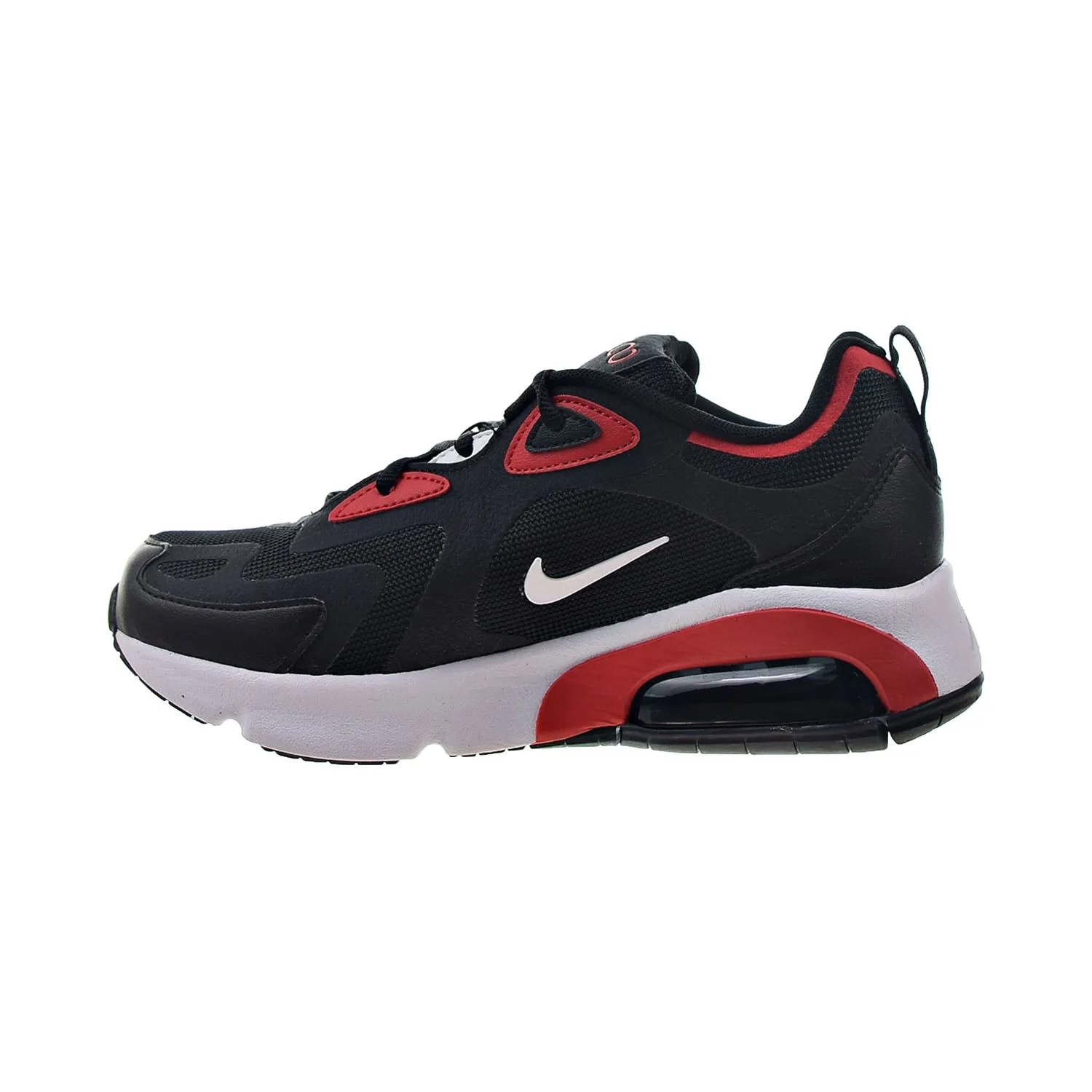 Custom Running Shoes Nike Air Max 200 Big Kids' Shoes Black-White-University Red