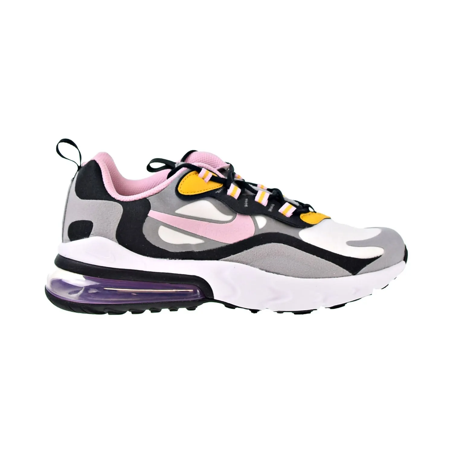 Nike Air Max 270 React Big Kids' Shoes Particle Grey-Arctic Pink-Sulfur Top Rated Trail Running Shoes