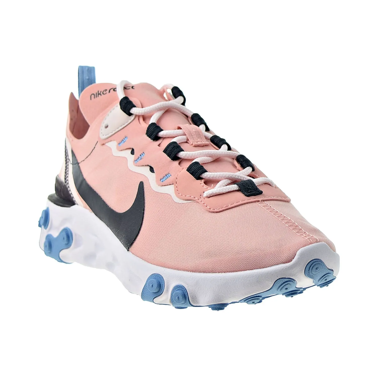 Nike React Element 55 Women's Shoes Coral Stardust-Oil Grey Asics Shoes Wrestling