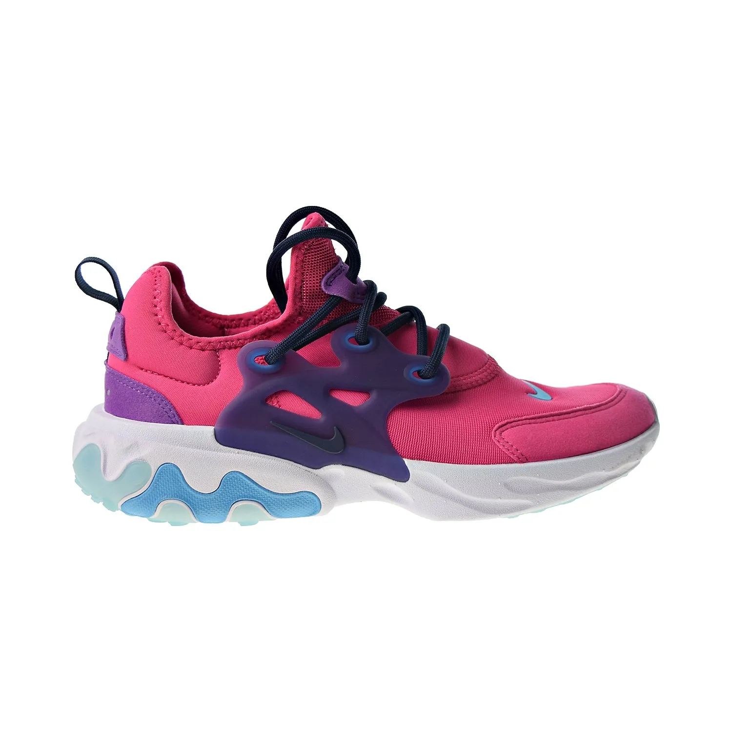 Nike React Presto Big Kids' Shoes Watermelon-Blue Fury-Purple Nebula Best Shoes For Running High Arches