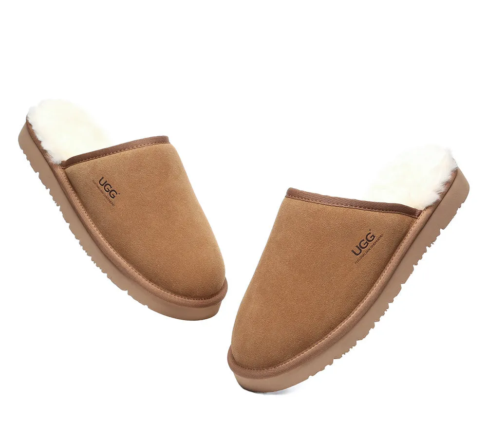 AUSTRALIAN SHEPHERD UGG Slippers Men Sheepskin Wool Scuff Cruz Womens Arizona Sandals
