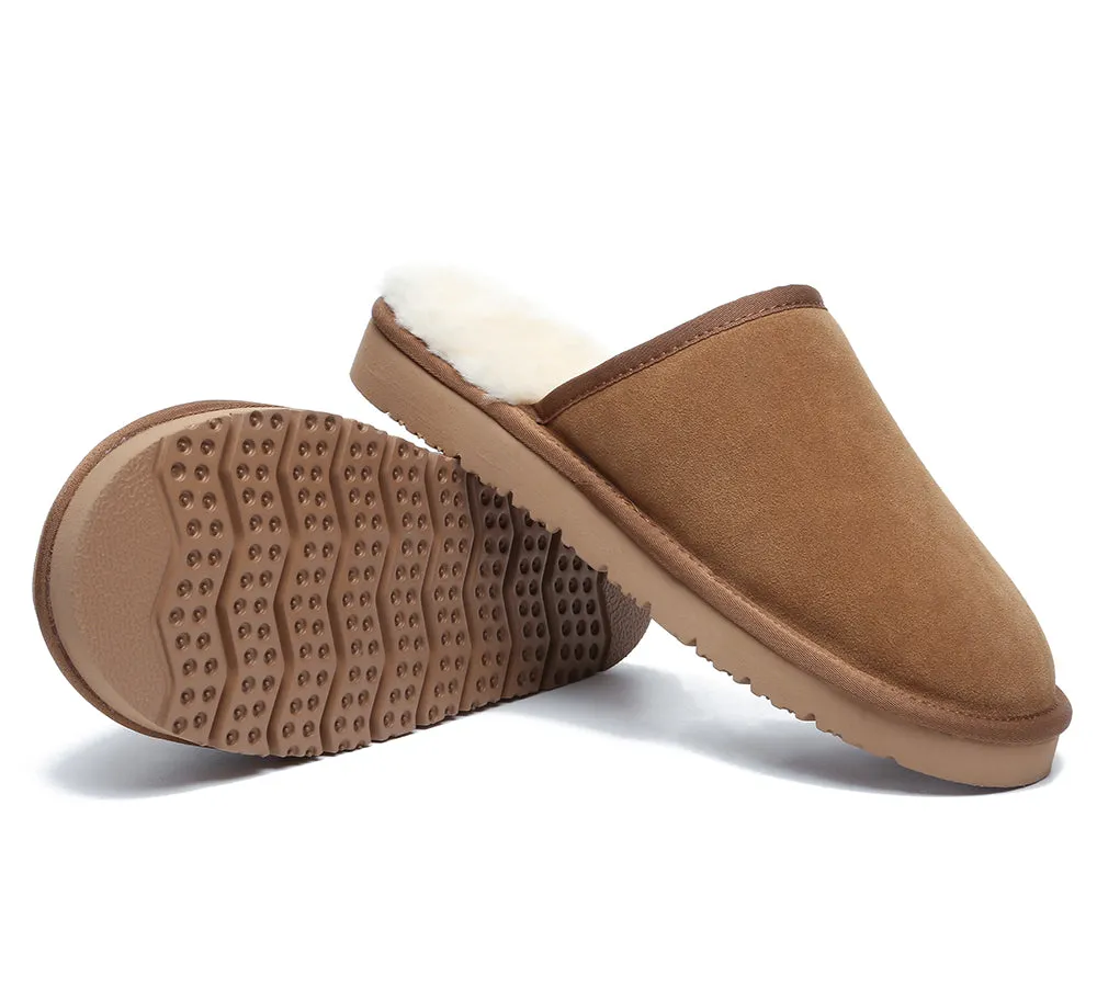 AUSTRALIAN SHEPHERD UGG Slippers Men Sheepskin Wool Scuff Cruz Like Teva