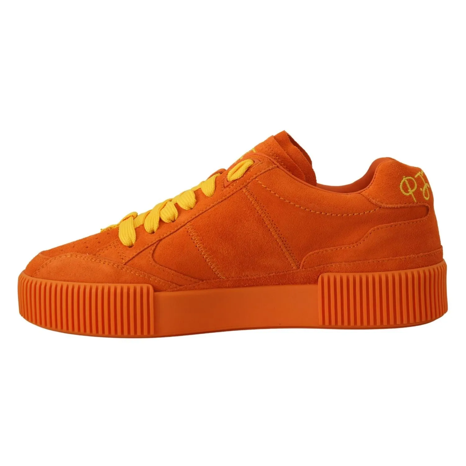 Running Sneakers Made In Usa Dolce & Gabbana Orange Leather P.j. Tucker Sneakers Shoes