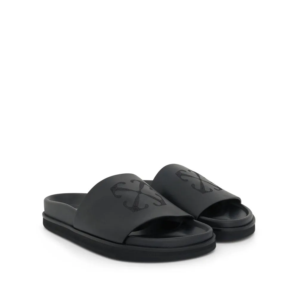 Off-White Black Rubber Slippers Flip Flop Sandals
