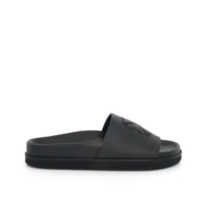 Off-White Black Rubber Slippers Donald Pliner Sandals