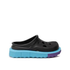 Off-White Black Rubber Slippers Navy Flat Sandals