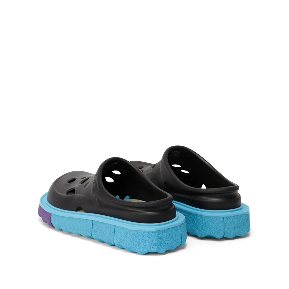 Off-White Black Rubber Slippers Cushion For Sandals