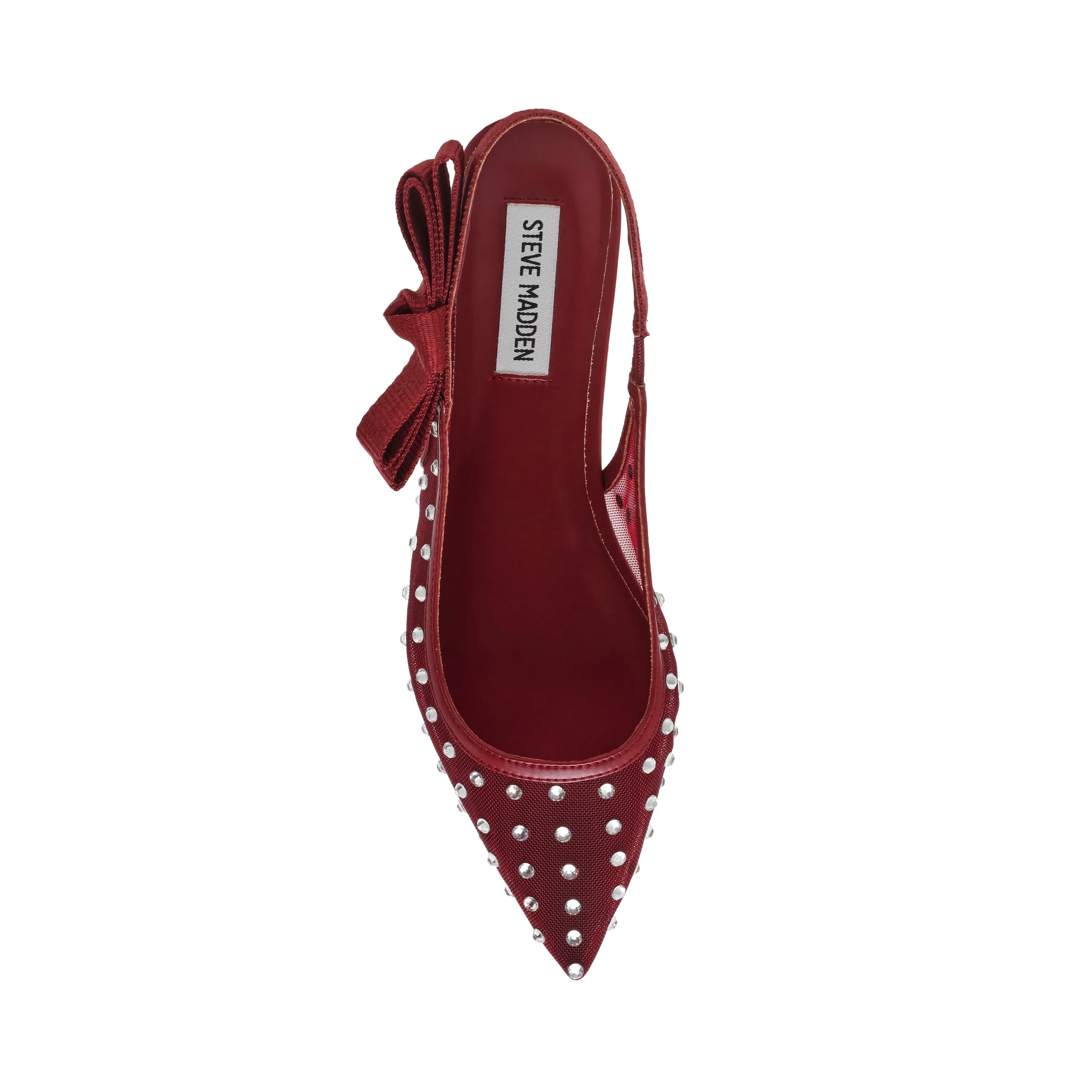 OLYVIA-R CHERRY RED FLAT SANDALS Flat Trigger Shoe For