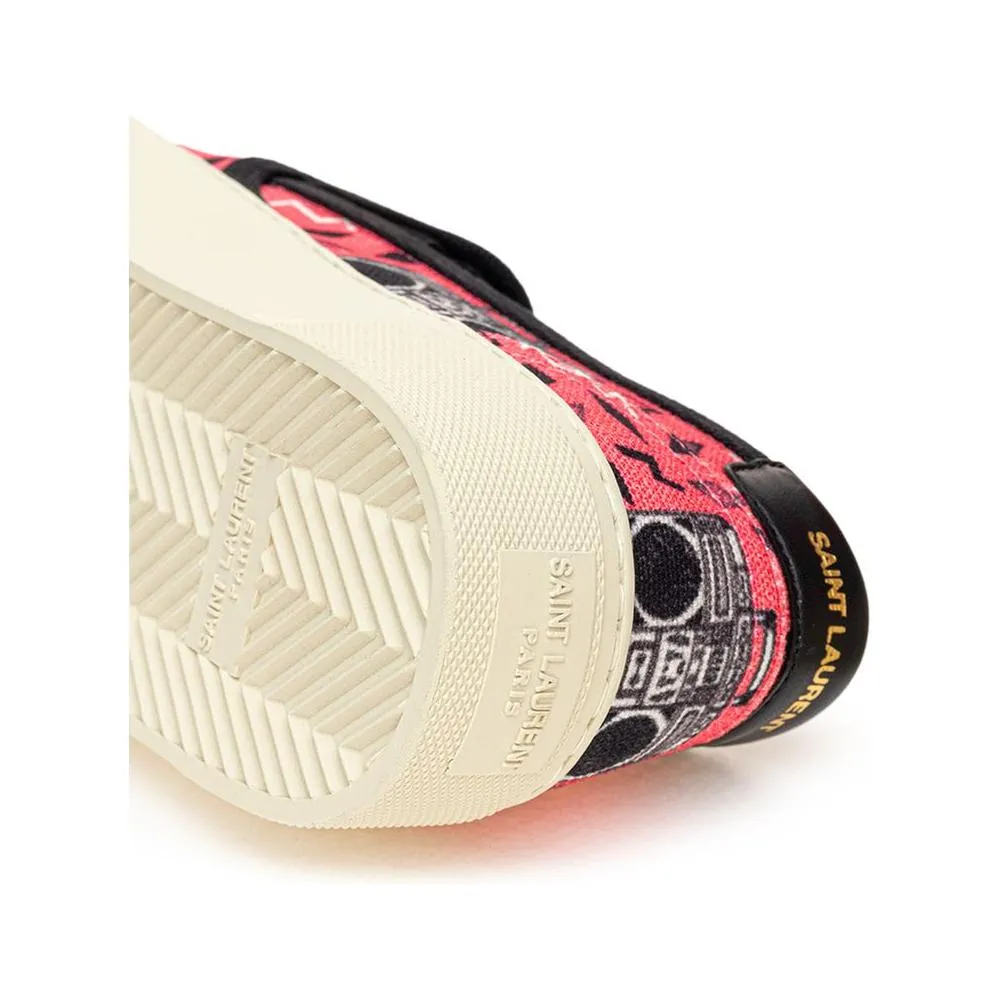 Saint Laurent Pink Cotton Platform Sneakers Tmnt Sneakers