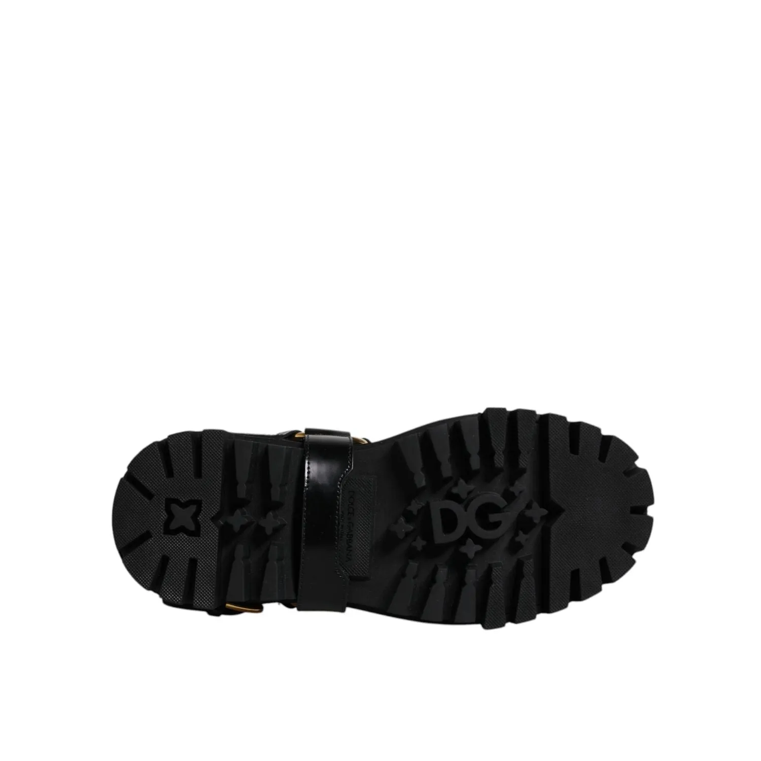 Dolce & Gabbana Black Leather Slip On Stretch Trekking Boots Shoes Flats Macy's Shoes