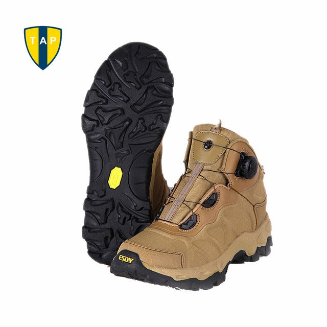 Men Hiking Boots Lacing System Boots Military Tactical Combat Waterproof Army Ankle Boots Travel Outdoor Climbing Shoes Hiking Shoes That Can Get Wet