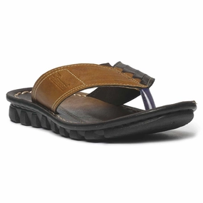 Men's Formal Tan Flip-Flops Dorm Shower Flip Flops