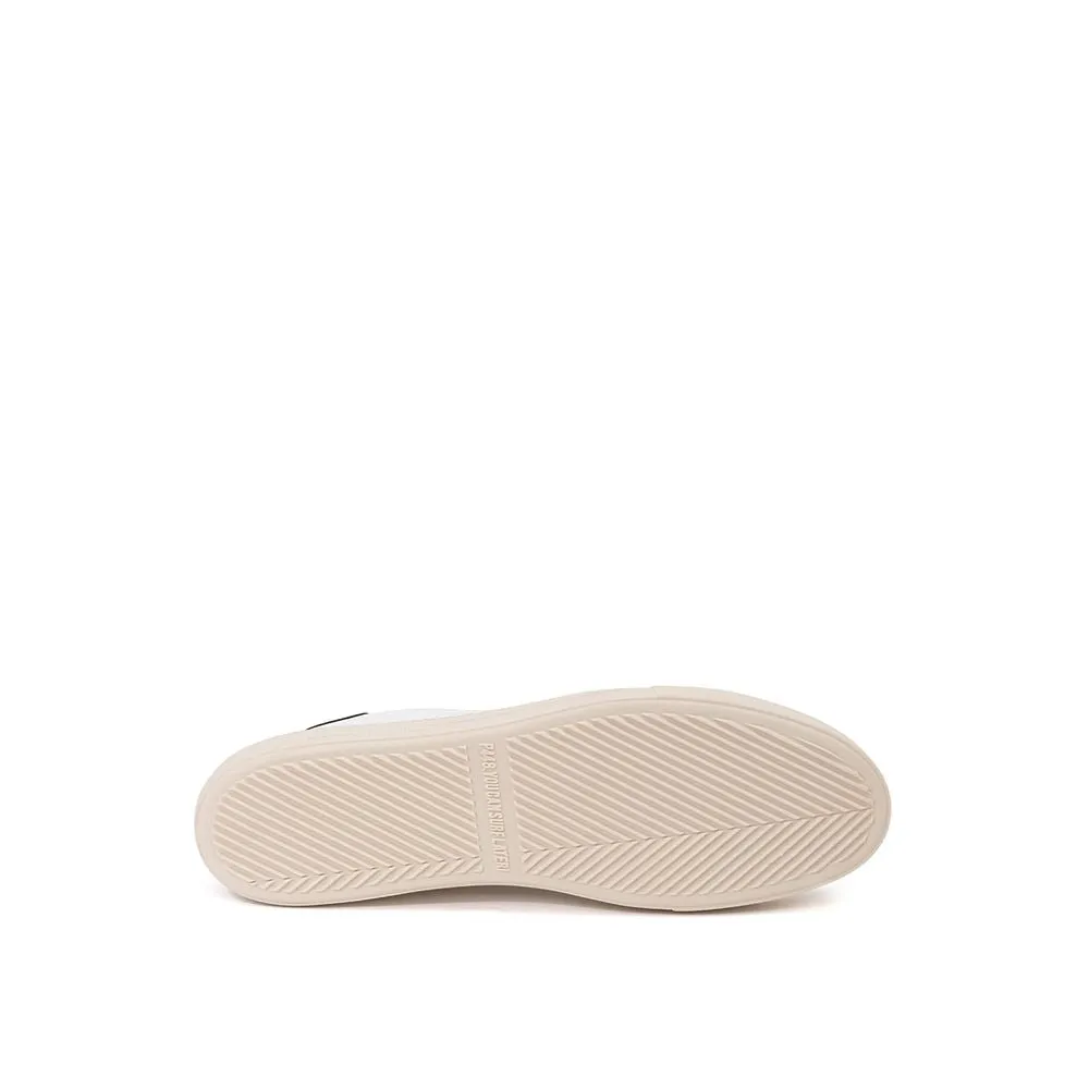 Socks For Sneakers P448 Elevate Your Sneaker Game with All-White Italian Leather Kicks