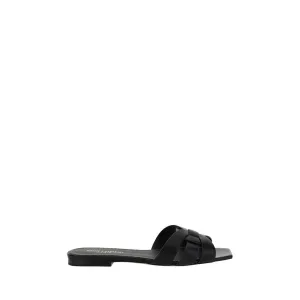 Gold Flat Lace Up Shoes Saint Laurent Black Calf Leather Bos Taurus Sandals