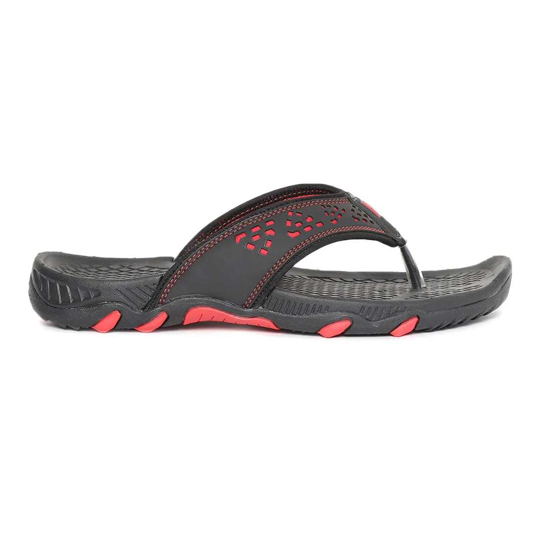 Paragon Black and Red Ultra-Durable Everyday Flip Flops for Men Camo Flip Flops