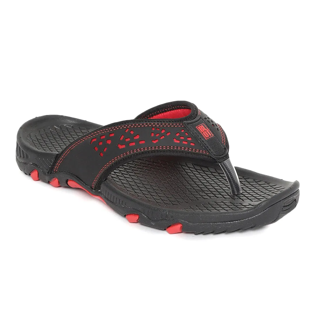 Flip Flops Beer Opener Paragon Black and Red Ultra-Durable Everyday Flip Flops for Men