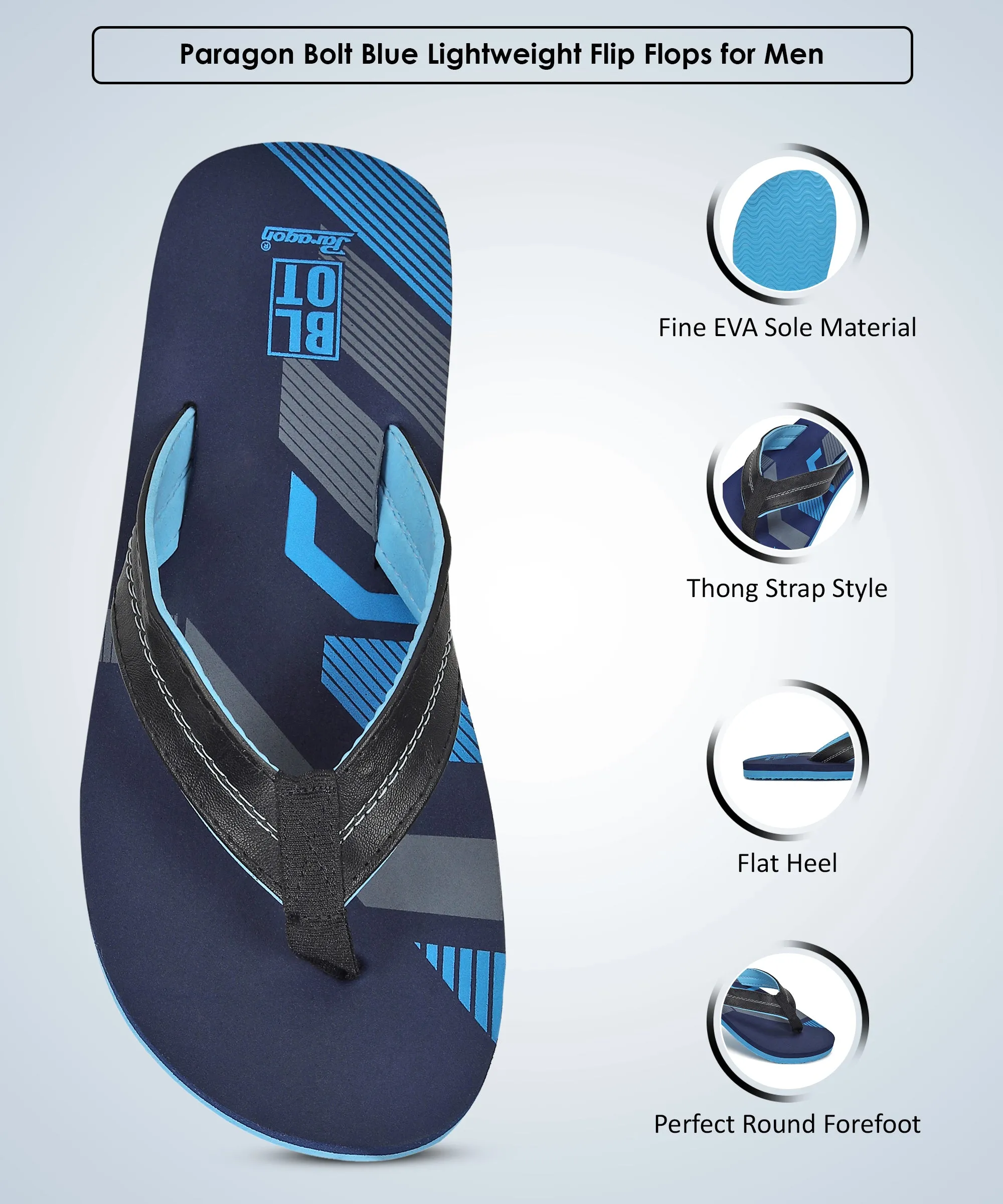 Flip Flops Not Between Toes Paragon Blot K3306G Men Stylish Lightweight Flipflops | Casual & Comfortable Daily-wear Slippers for Indoor & Outdoor | For Everyday Use