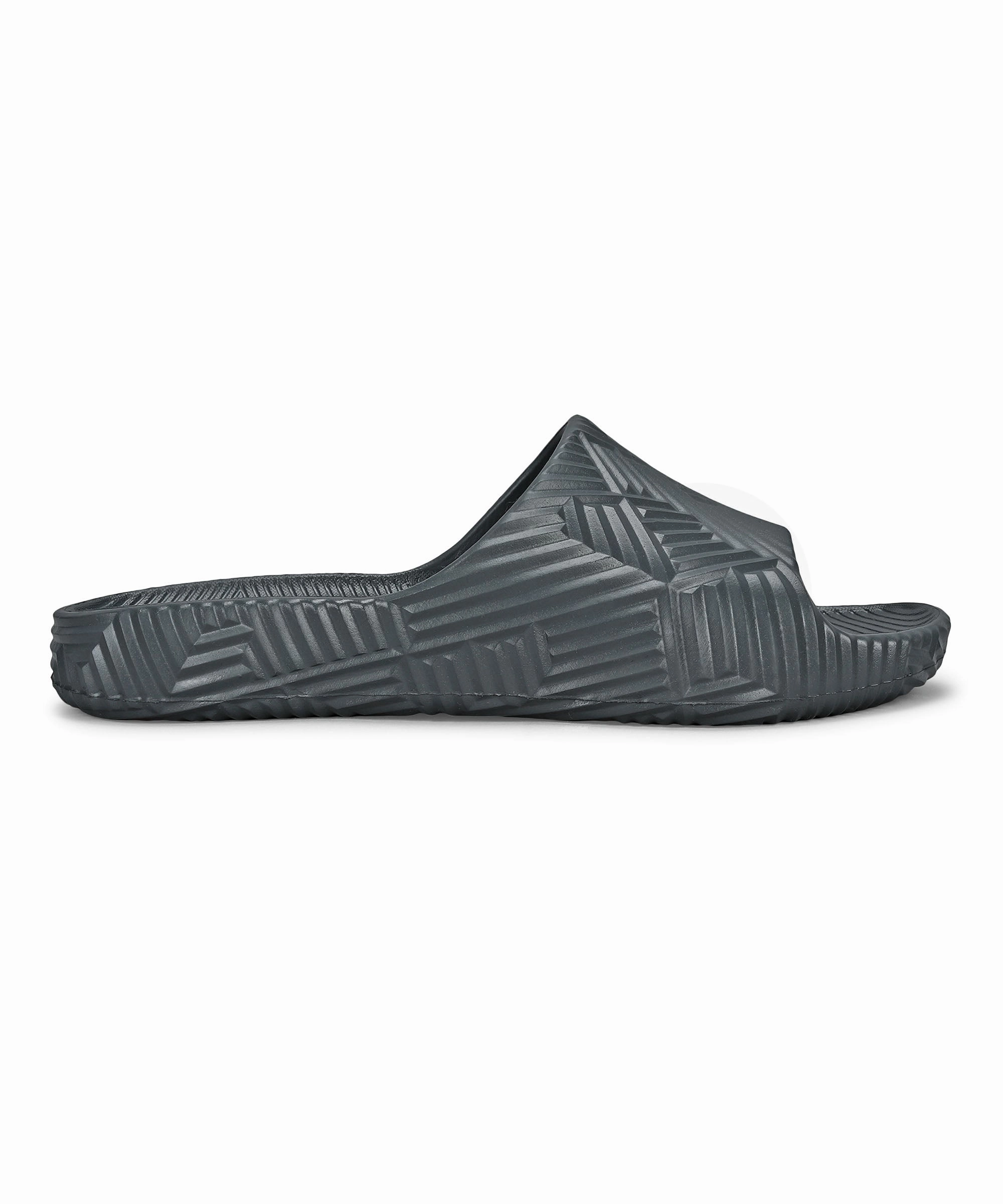 Crystal Wedge Flip Flops Paragon EVK10924G Men's Waterproof Grey Sliders with Comfortable Sole