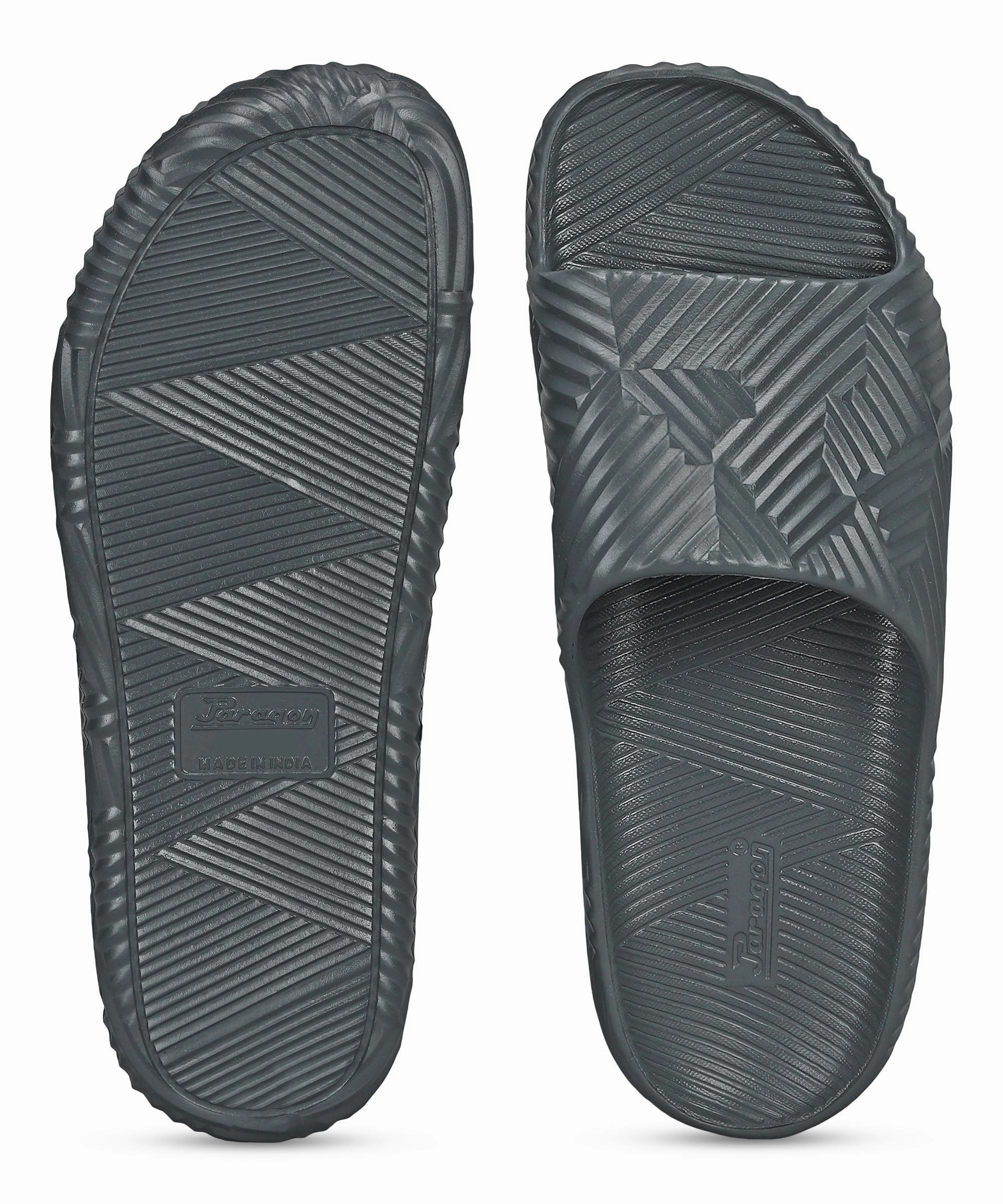 Therashoe Flip Flops Paragon EVK10924G Men's Waterproof Grey Sliders with Comfortable Sole