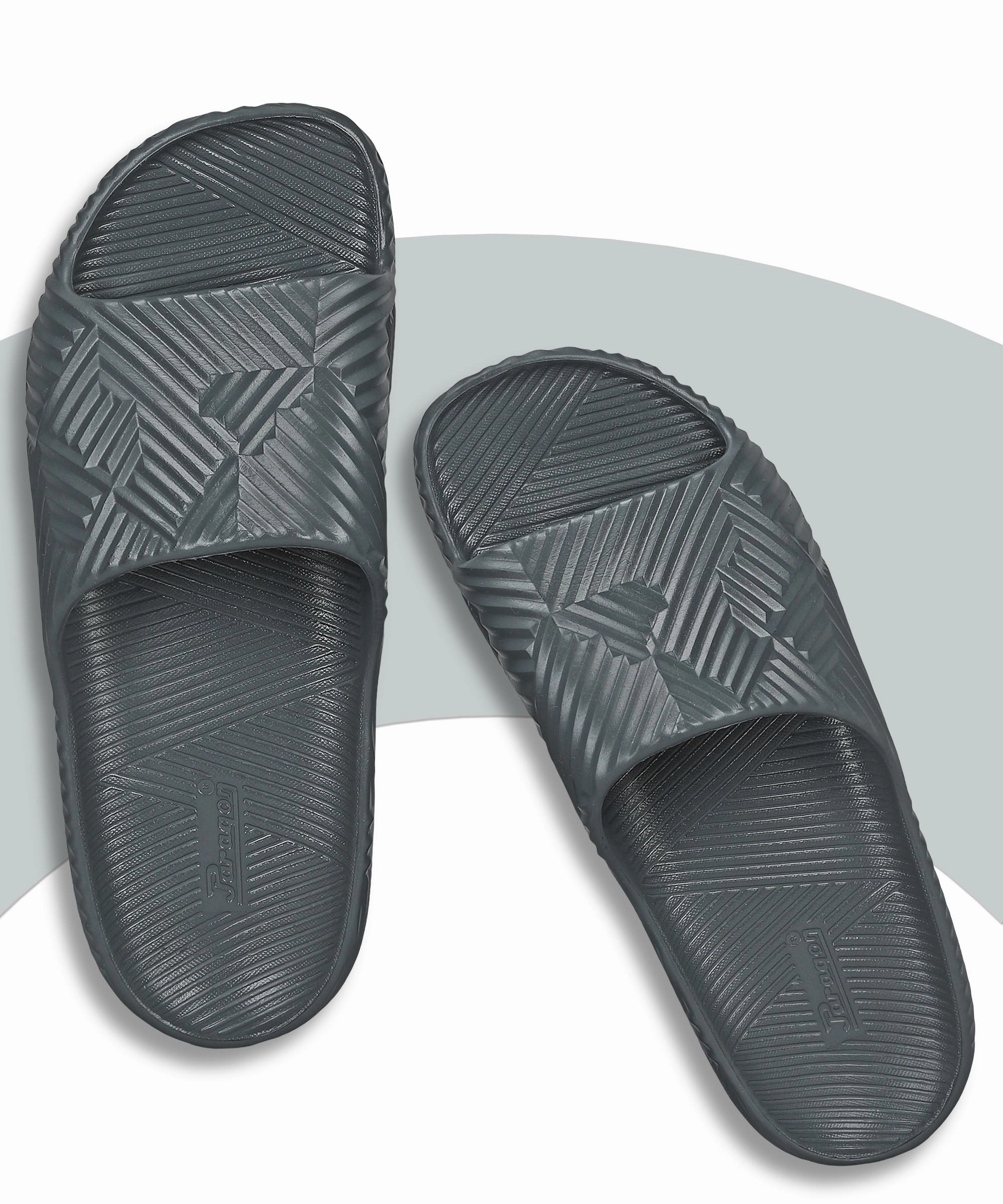 Paragon EVK10924G Men's Waterproof Grey Sliders with Comfortable Sole Colour Changing Flip Flops
